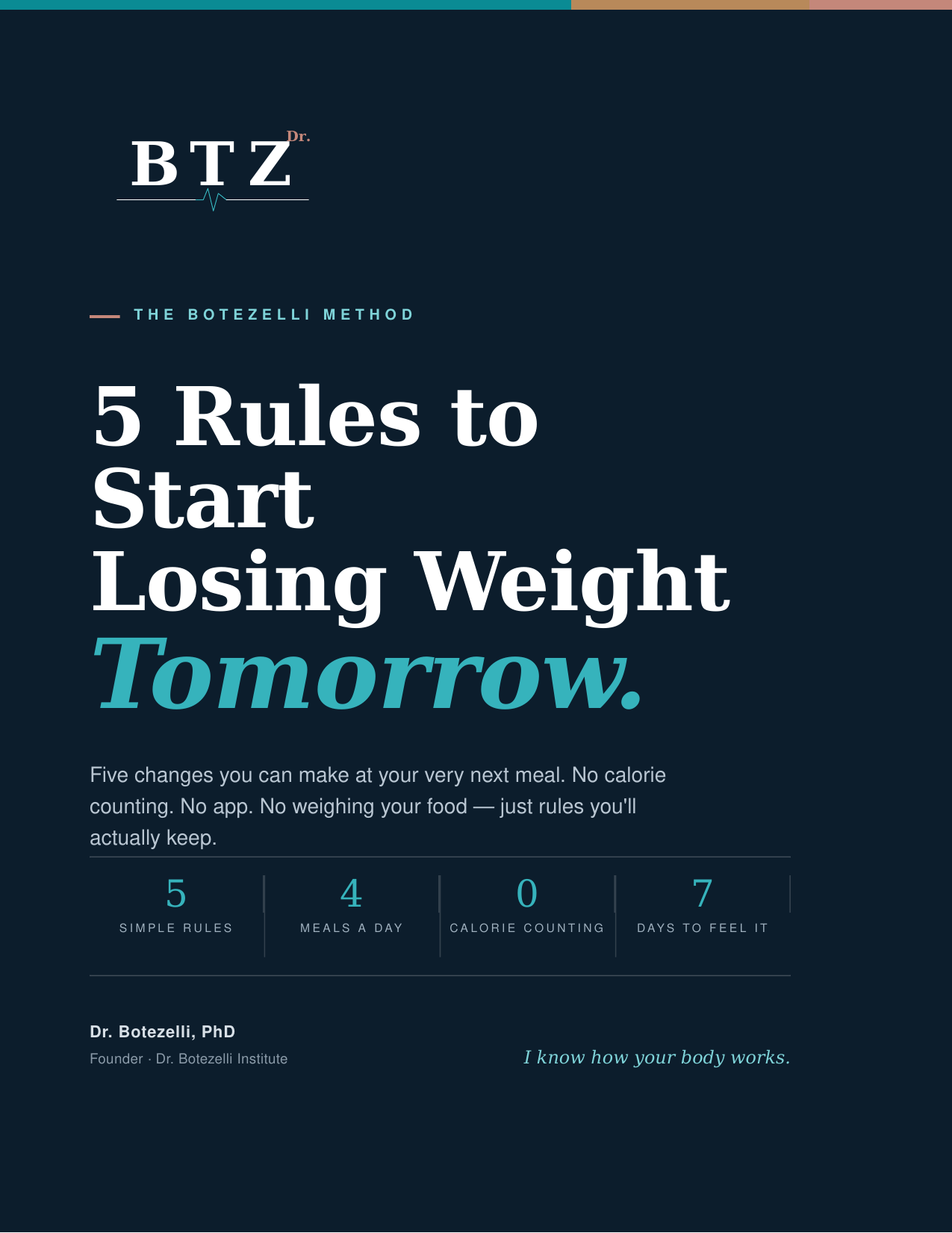 5 Rules to Start Losing Weight Tomorrow