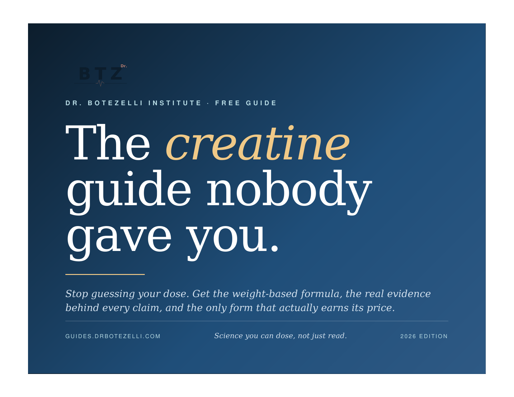 The BTZ Creatine Guide
