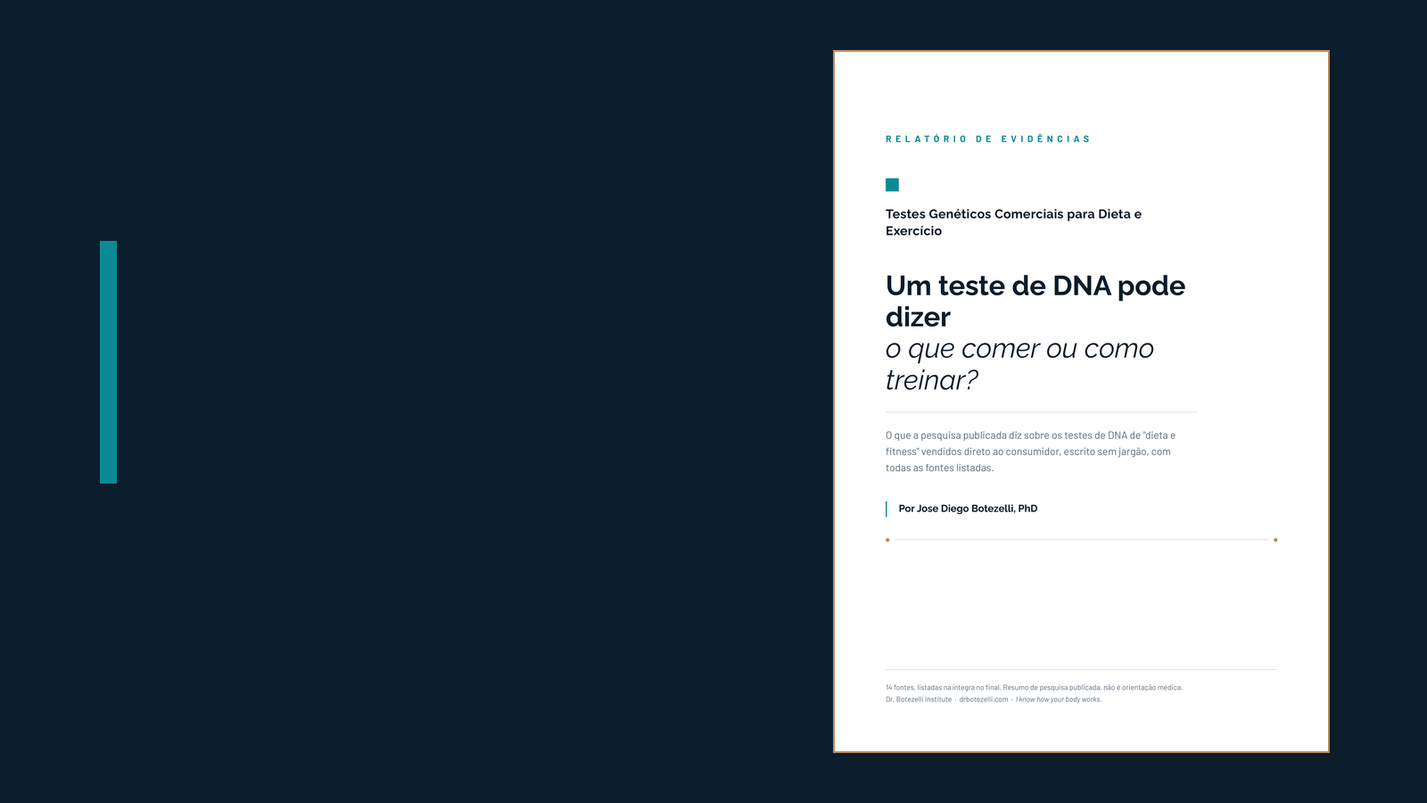 Teste de DNA para Dieta