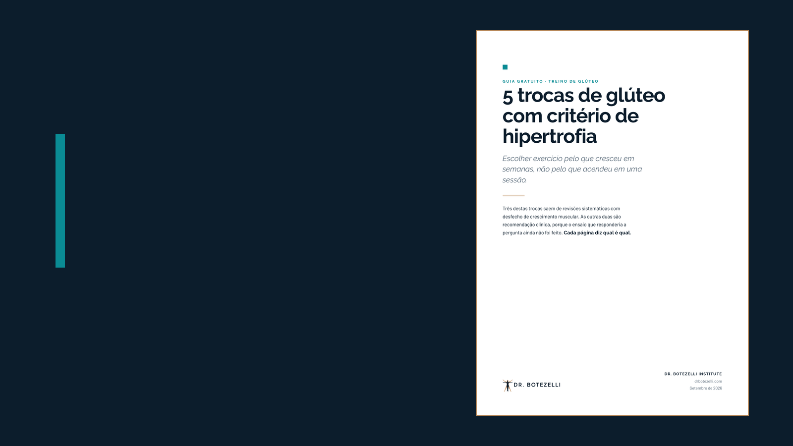 5 Trocas de Glúteo com Critério de Hipertrofia