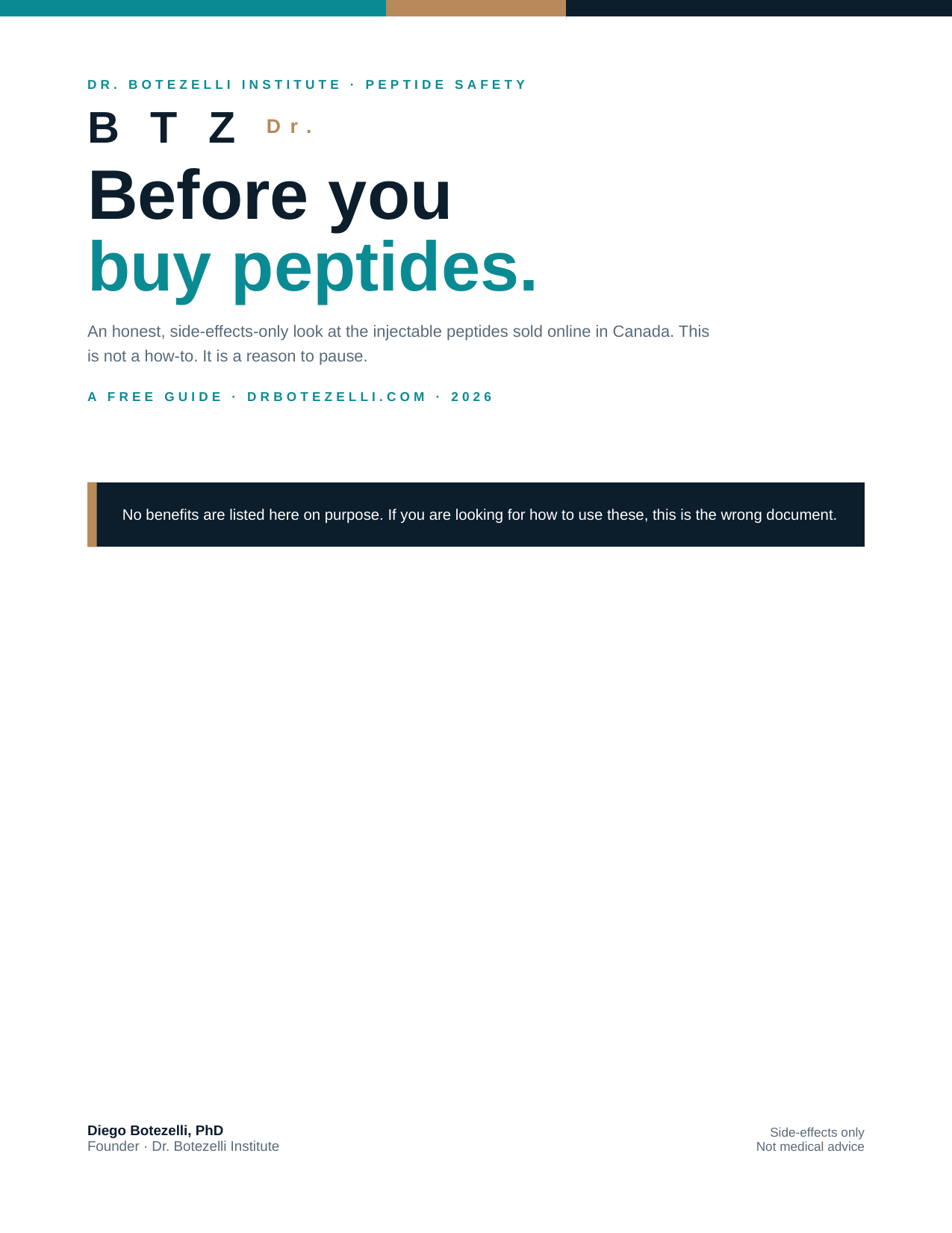 Before You Buy Peptides